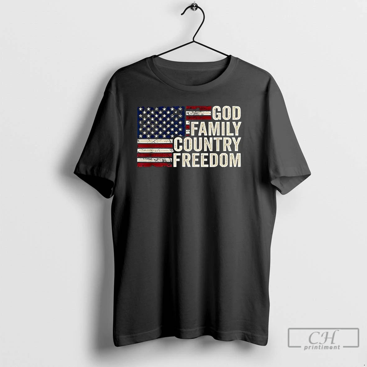 Classic God Family Country Freedom Flag T Shirts - clothing by TeeHivey.com