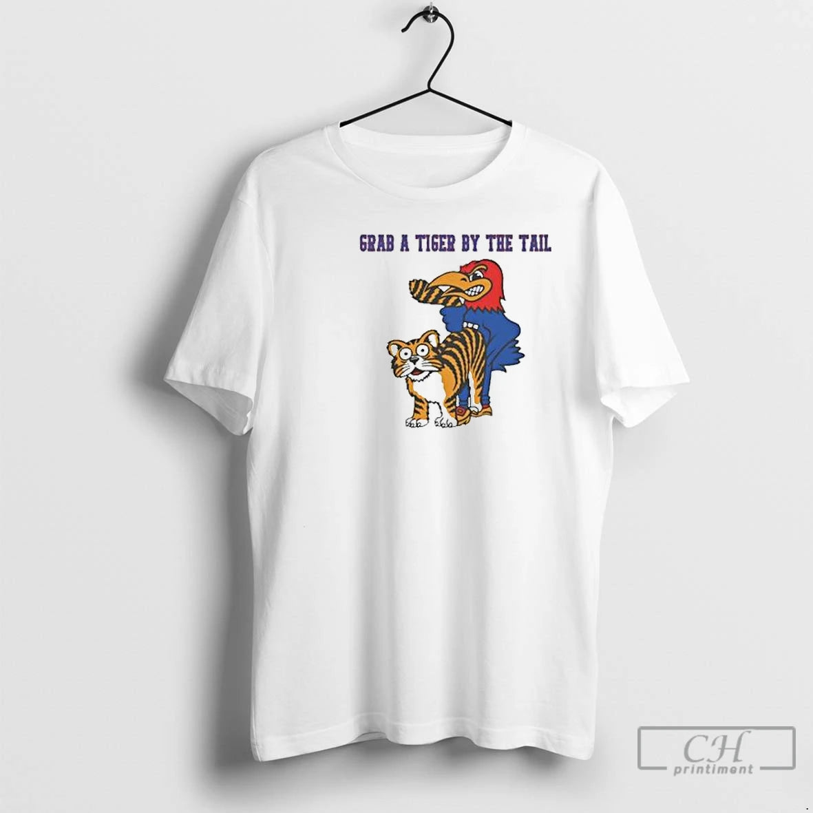 Classic Grab A Tiger By The Tail Circle White - clothing by TeeHivey.com