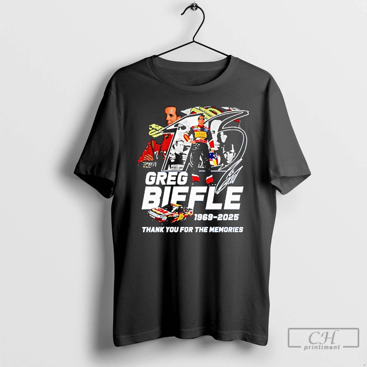 Classic Greg Biffle Thank You For The Memories 1969 2025 Signature - clothing by TeeHivey.com