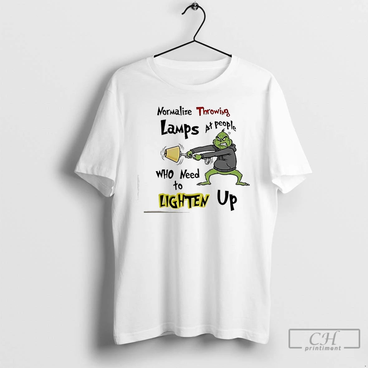 Classic Grinch Normalize Throwing Lamps At People Who Need To Lighten Up T Shirts Sweater - clothing by TeeHivey.com