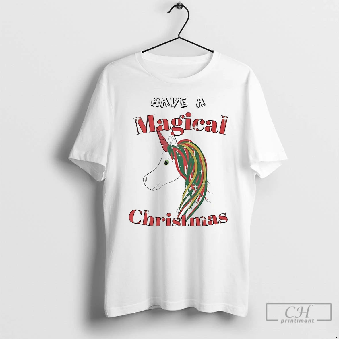 Classic Have A Magical Christmas Unicorn Holiday White T Shirts - clothing by TeeHivey.com
