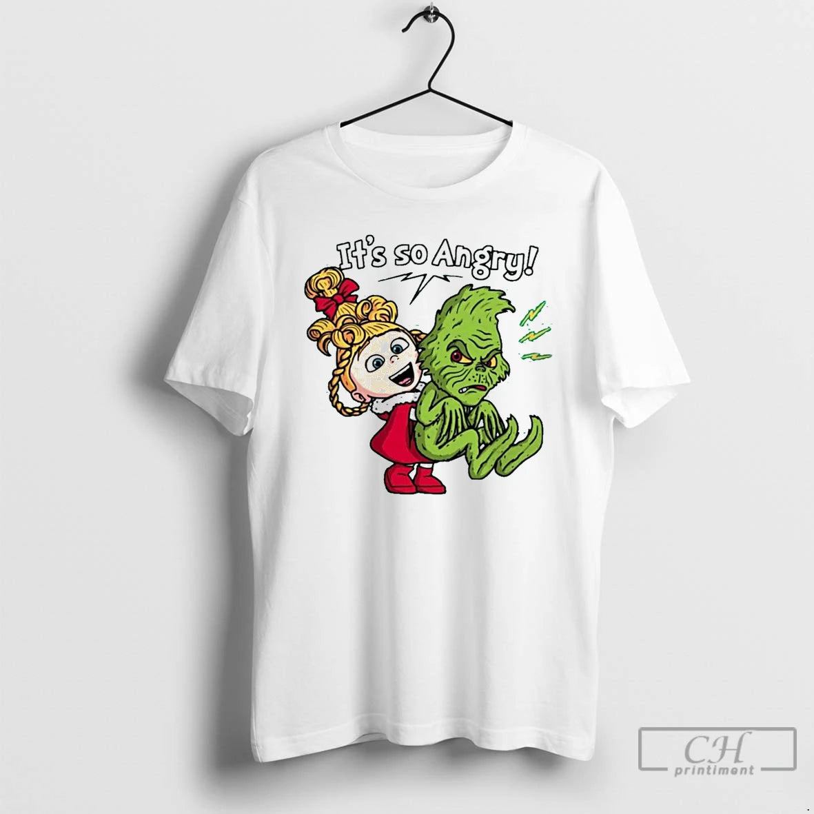 Classic Its So Angry Cindy Lou Who And The Grinch White T Shirts - clothing by TeeHivey.com