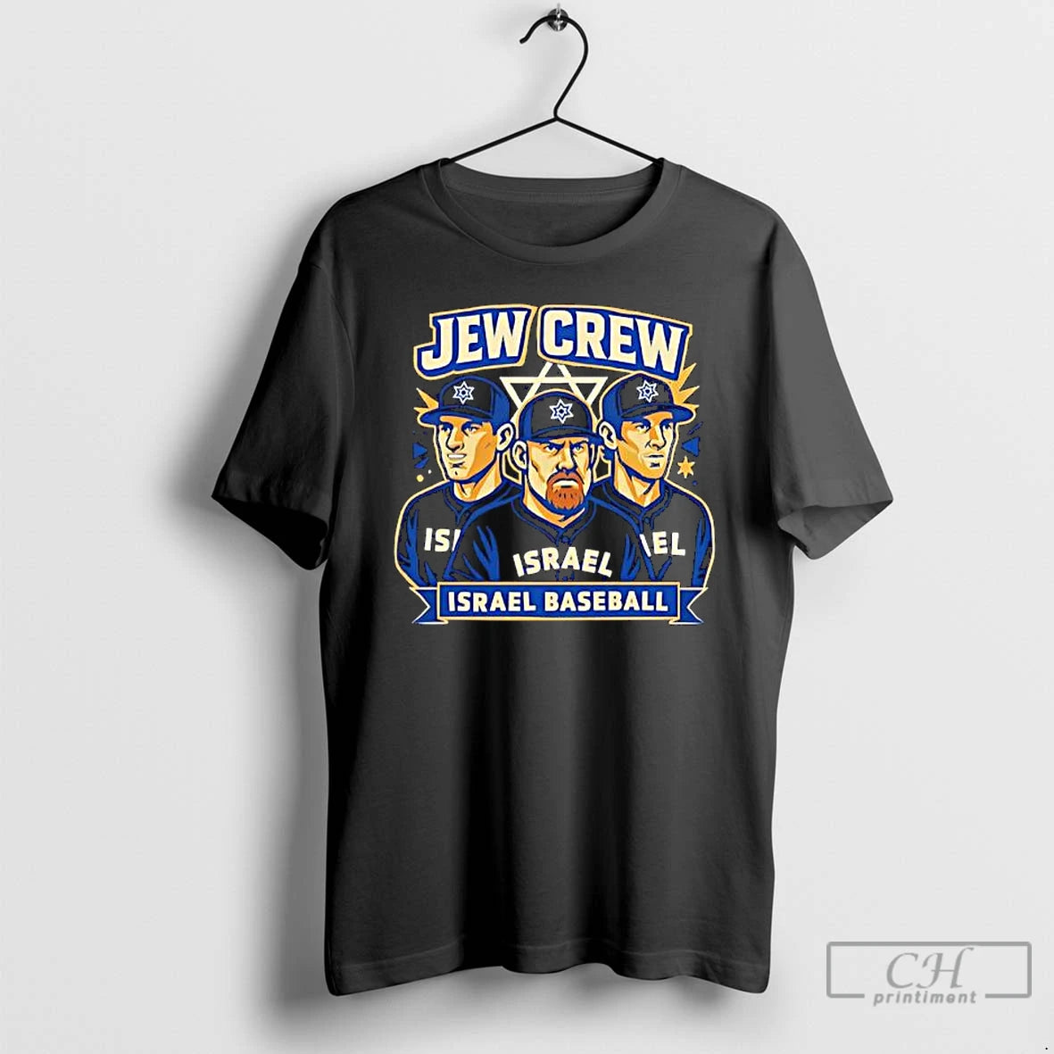 Classic Jew Crew Israel Baseball Team Graphic - clothing by TeeHivey.com