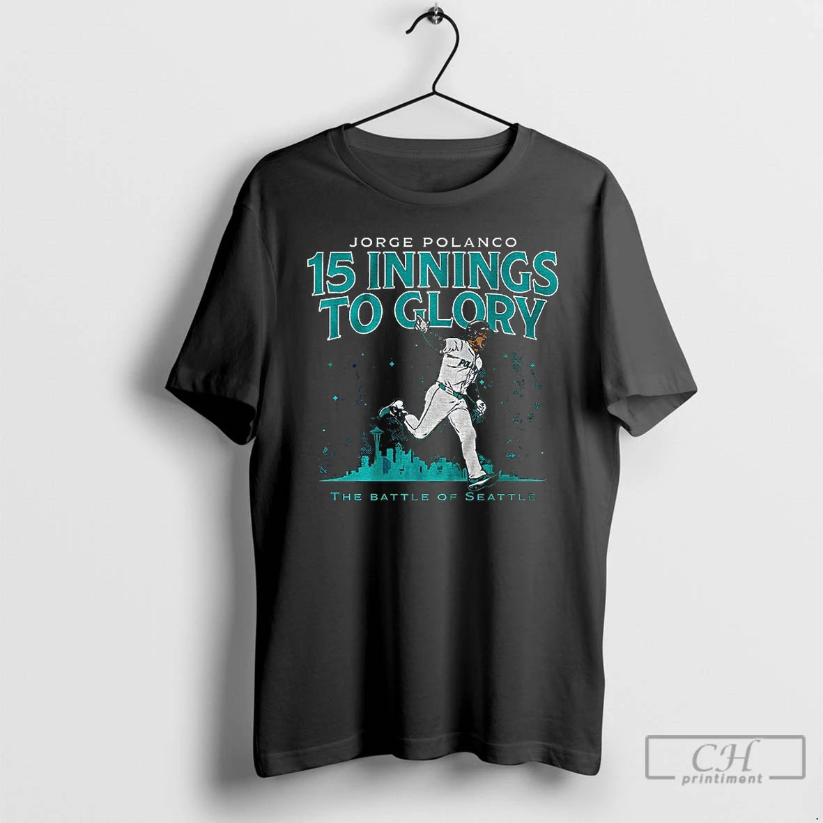 Classic Jorge Polanco Seattle Mariners Mlb Baseball 15 Innings To Glory The Battle Of Seattle - clothing by TeeHivey.com