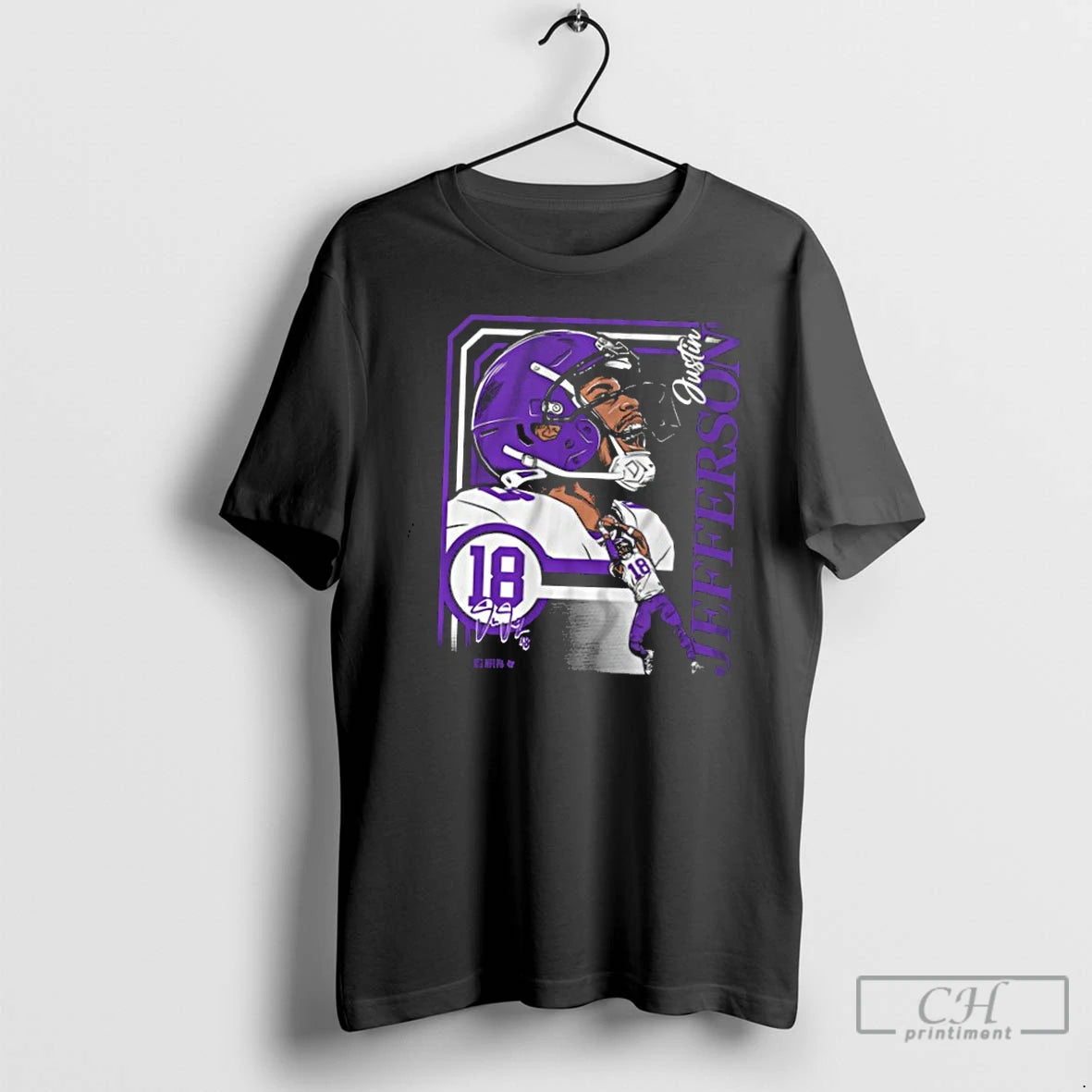 Classic Justin Jefferson Collage Frame T Shirts - clothing by TeeHivey.com