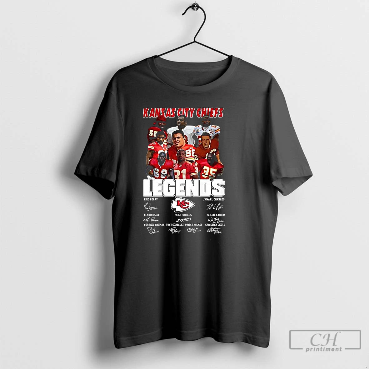 Classic Kansas City Chiefs Legends Vintage Signature T Shirts - clothing by TeeHivey.com