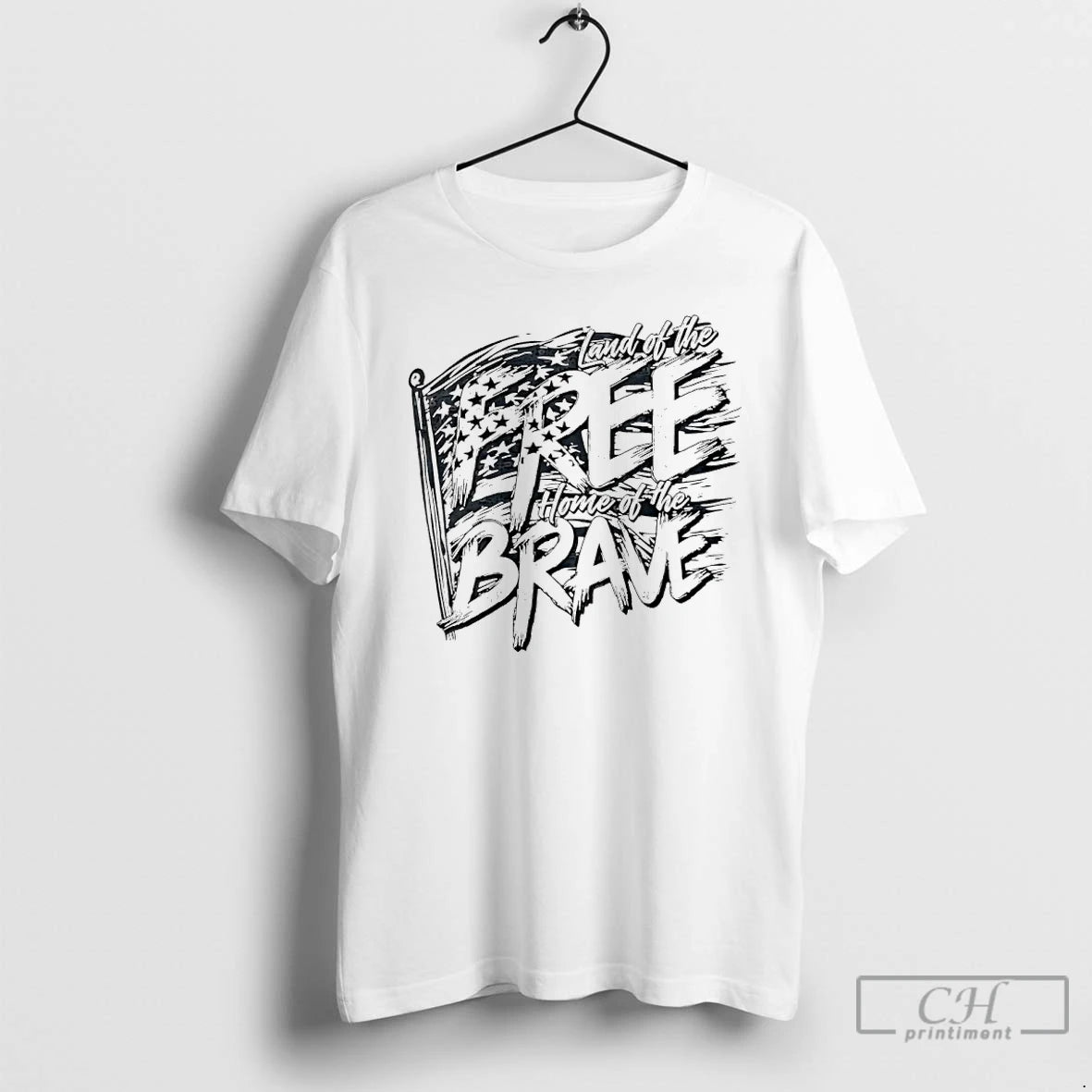 Classic Land Of The Free Home Of The Brave American Flag - clothing by TeeHivey.com