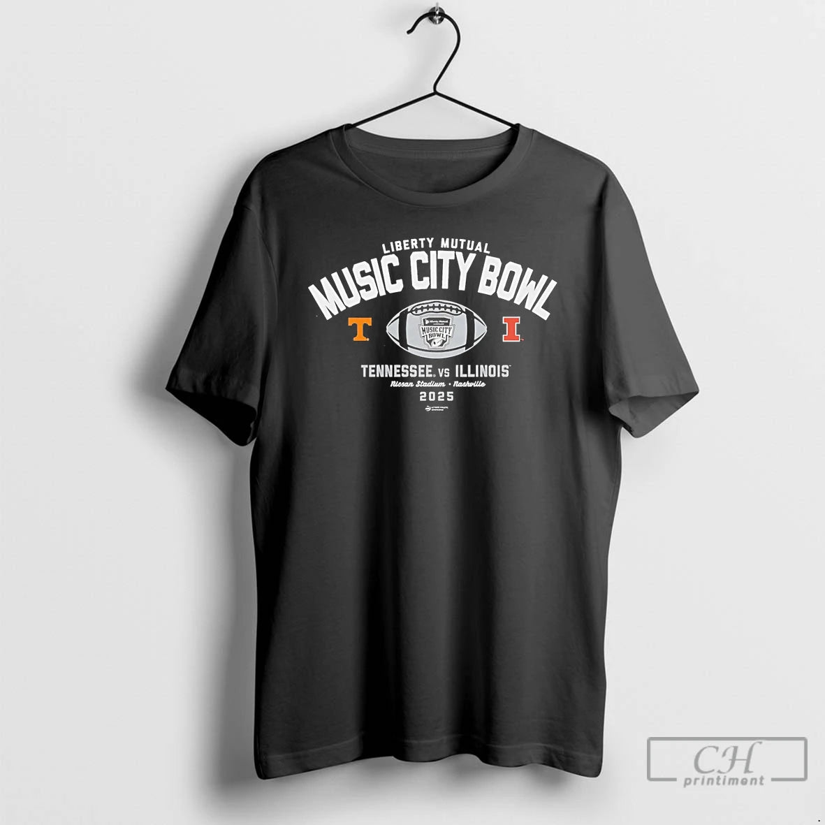 Classic Liberty Mutual Music City Bowl 2025 Tennessee Volunteers Vs Illinois Fighting Illini T Shirts