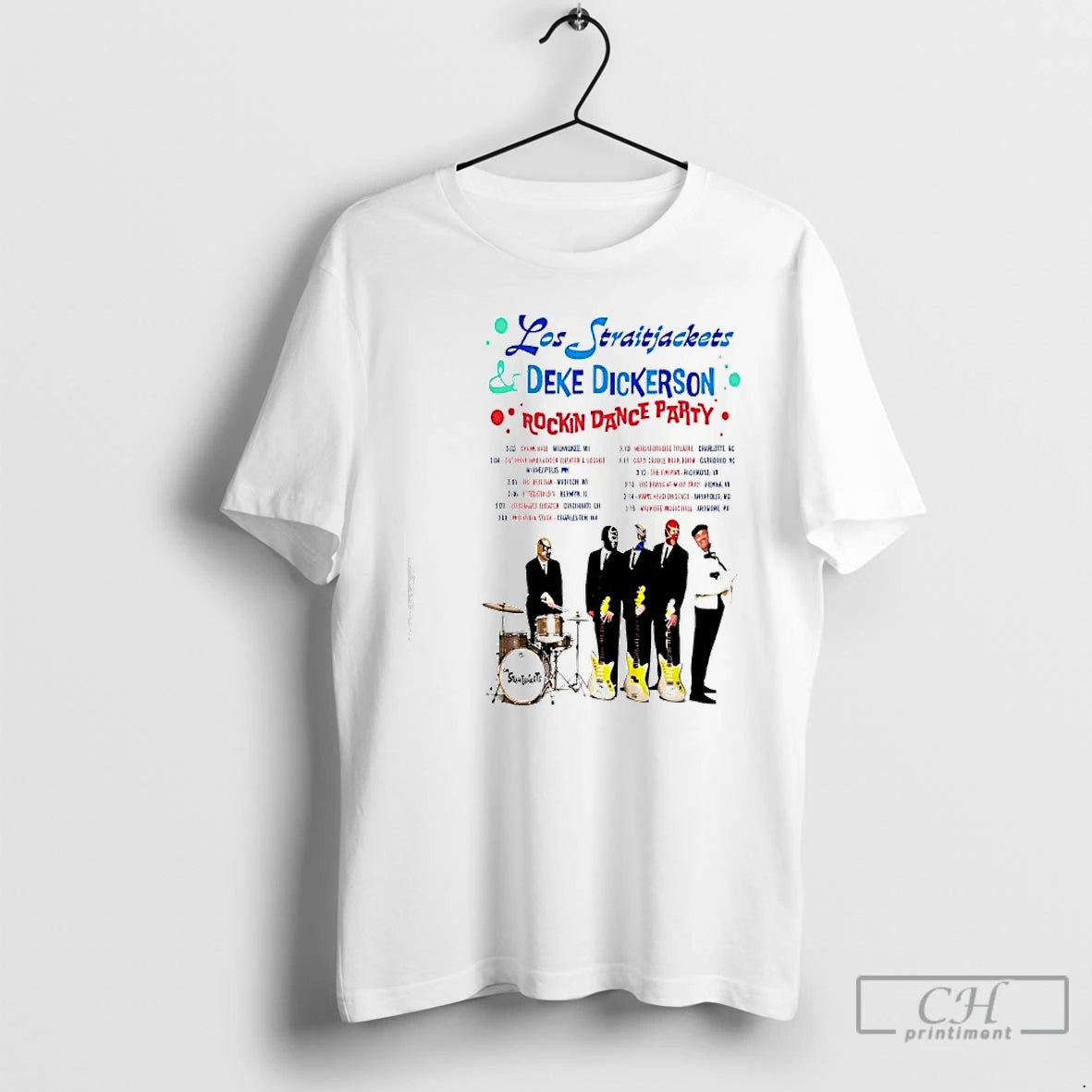 Classic Los Straitjackets Rockin Dance Party 2026 Shows - clothing by TeeHivey.com