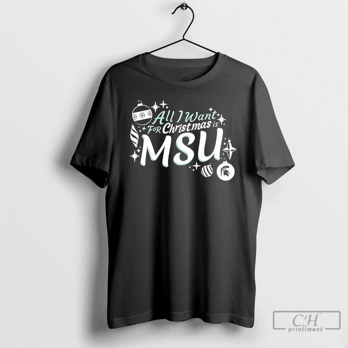Classic Michigan State Spartans All I Want For Christmas - clothing by TeeHivey.com