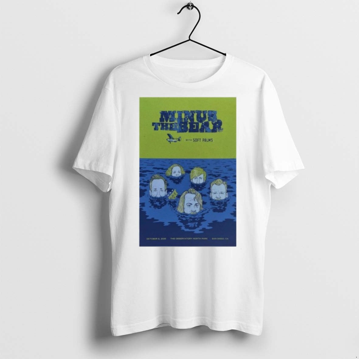 Classic Minus The Bear Oct 8 2025 San Diego Ca Faces T Shirts - clothing by TeeHivey.com
