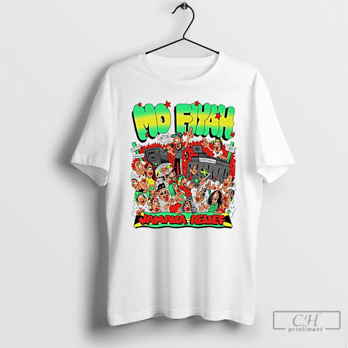 Classic Mo Fiyah Support Jamaica Relief Caricature - clothing by TeeHivey.com