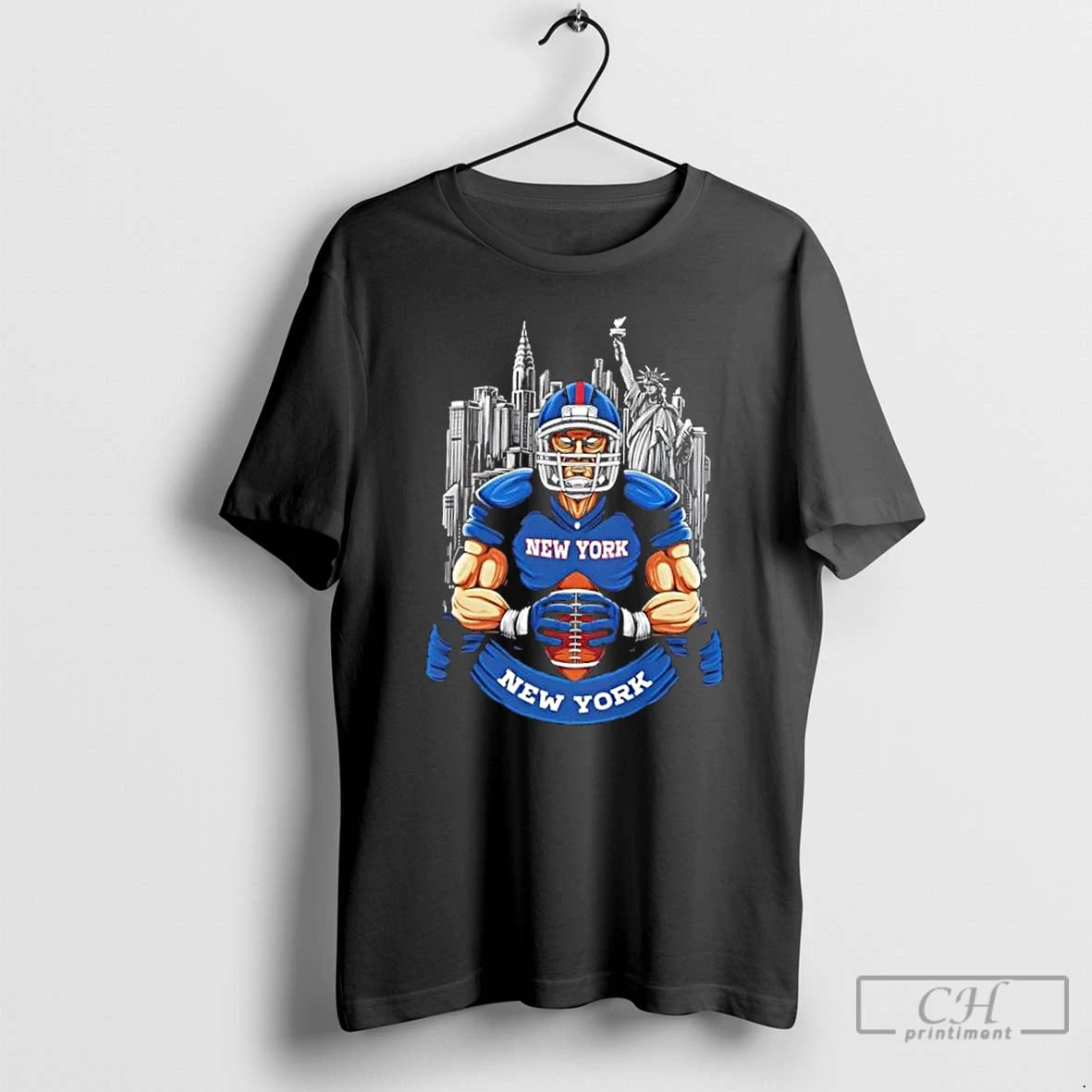Classic New York Giants Football Mascot Hug The Ball - clothing by TeeHivey.com