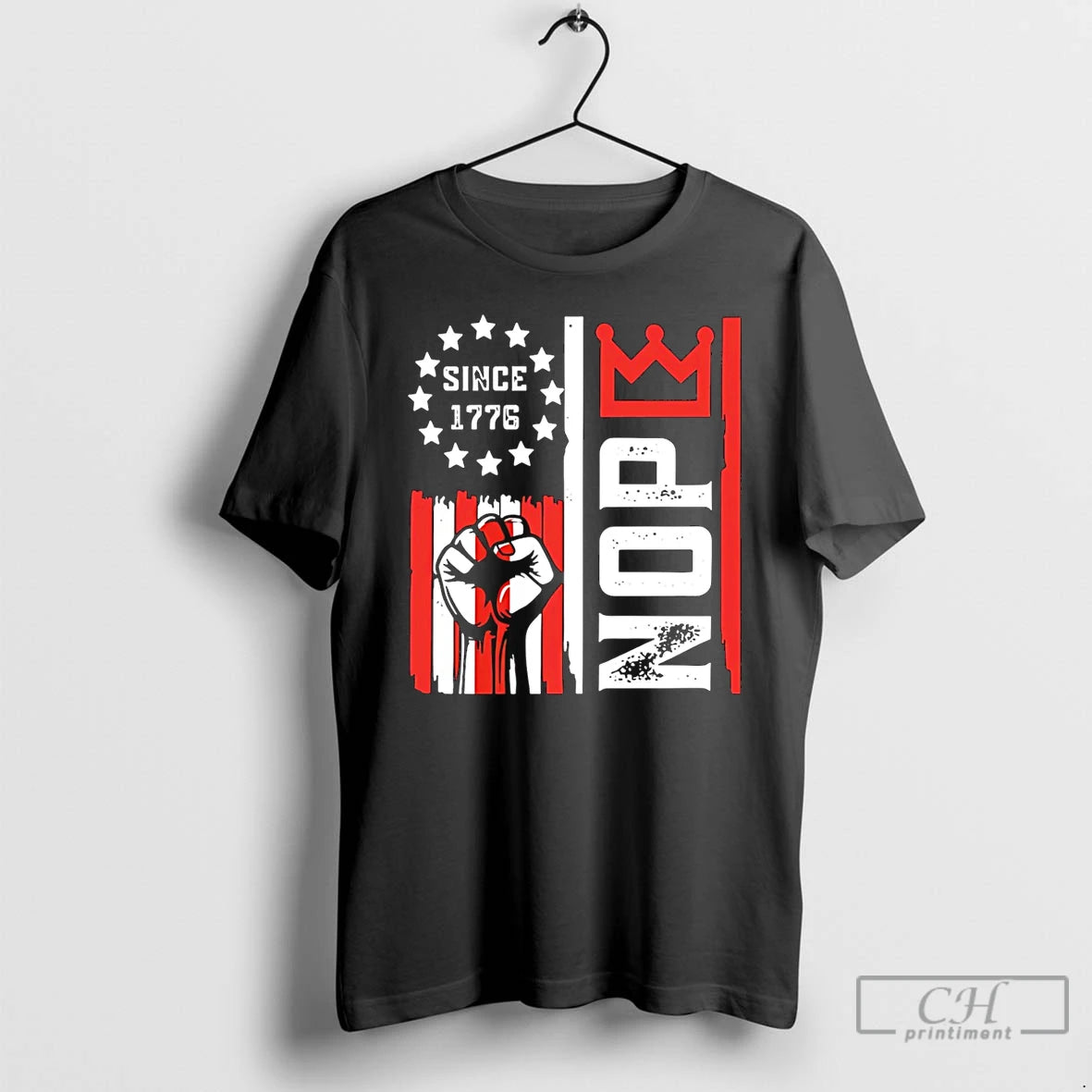 Classic No Kings Nope Protest Since 1776 T Shirts - clothing by TeeHivey.com