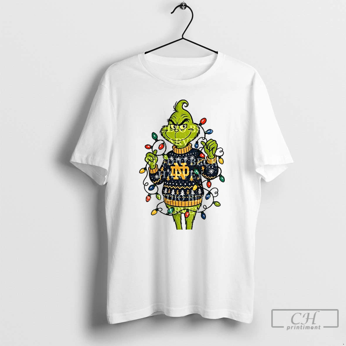 Classic Notre Dame Grinch Christmas Light - clothing by TeeHivey.com