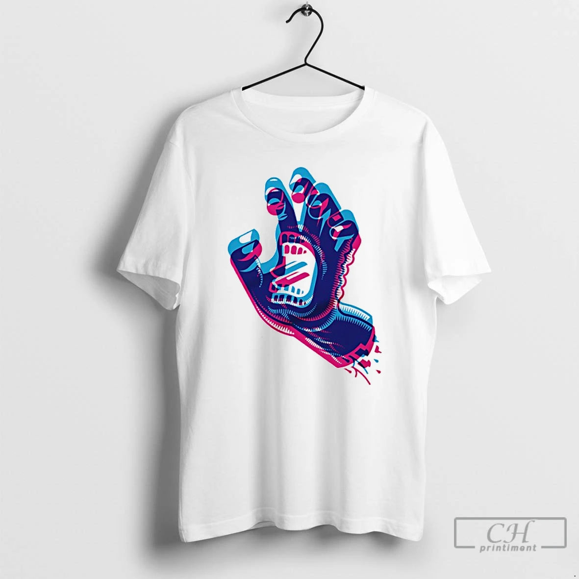 Classic Offset Scream Hand Graphic