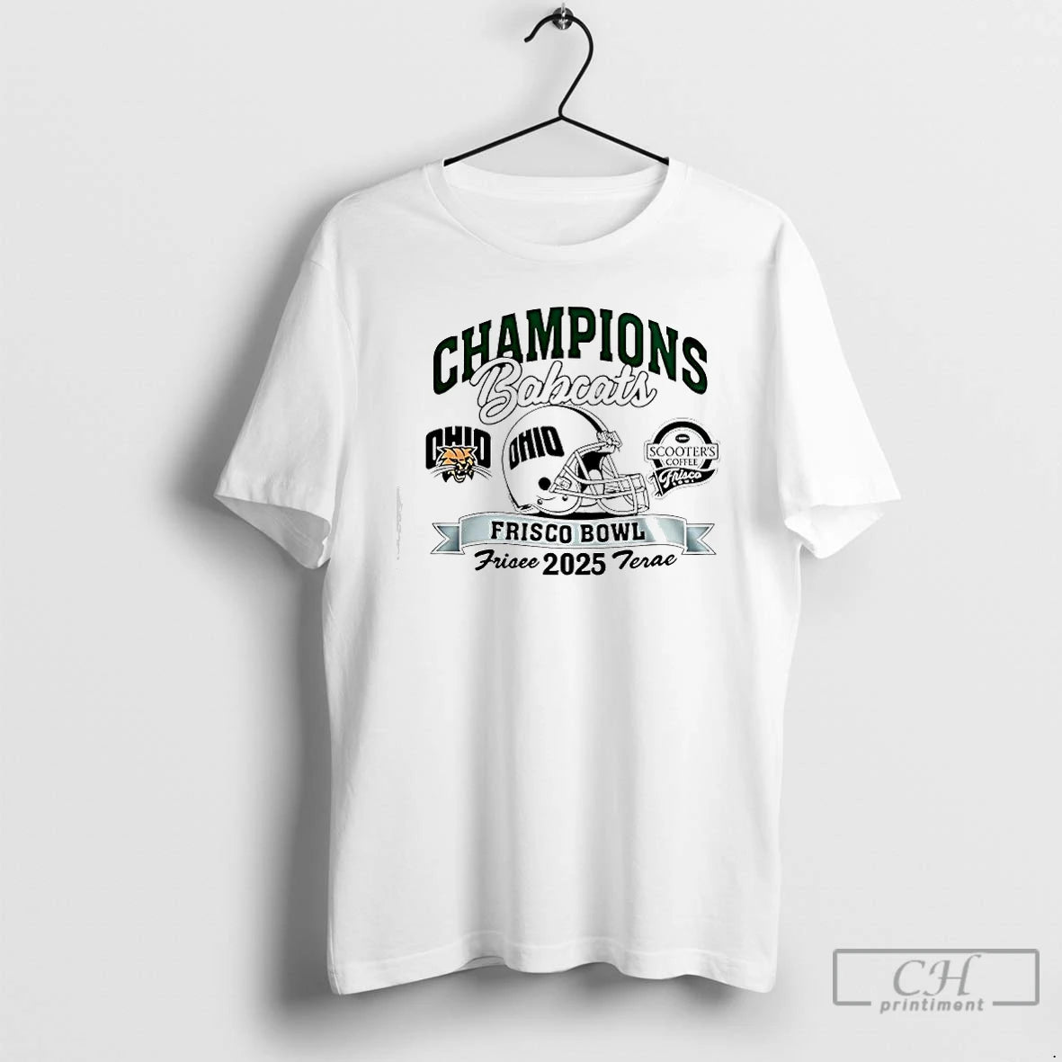 Classic Ohio Bobcats Frisco Bowl Champions 2025 Helmet - clothing by TeeHivey.com
