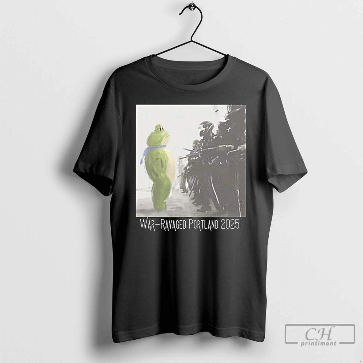 Classic Portland Frog Anti Ice War Ravaged Portland 2025 Long Sleve T Shirts - clothing by TeeHivey.com