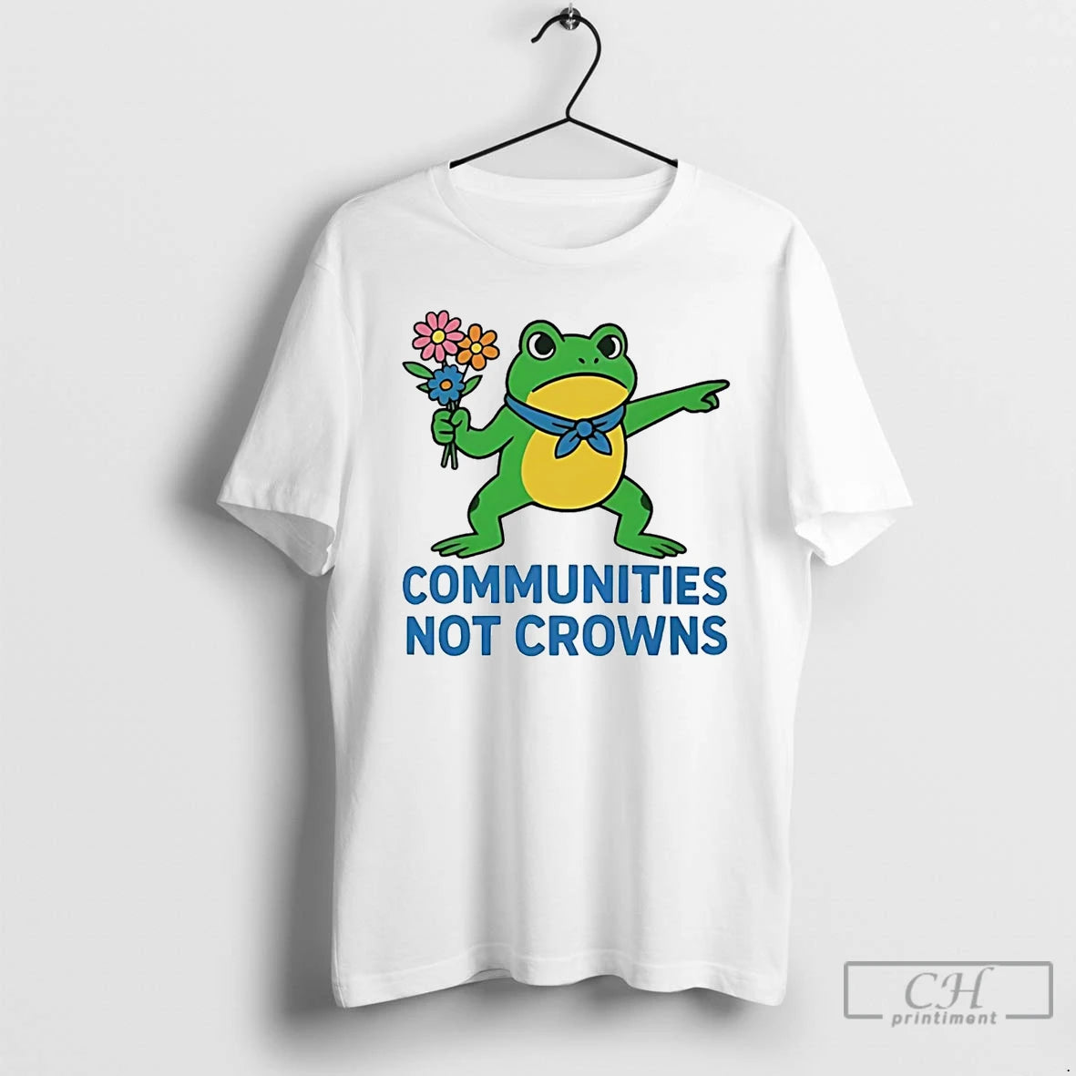 Classic Portland Frog Communities Not Crowns T Shirts - clothing by TeeHivey.com