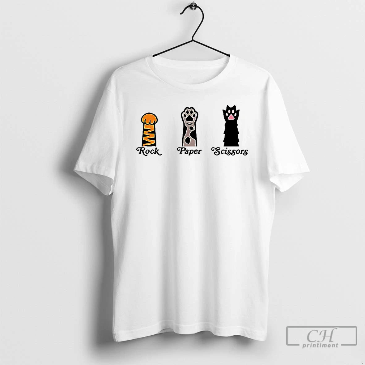 Classic Rock Paper Scissors Cat Pet Lover T Shirts - clothing by TeeHivey.com
