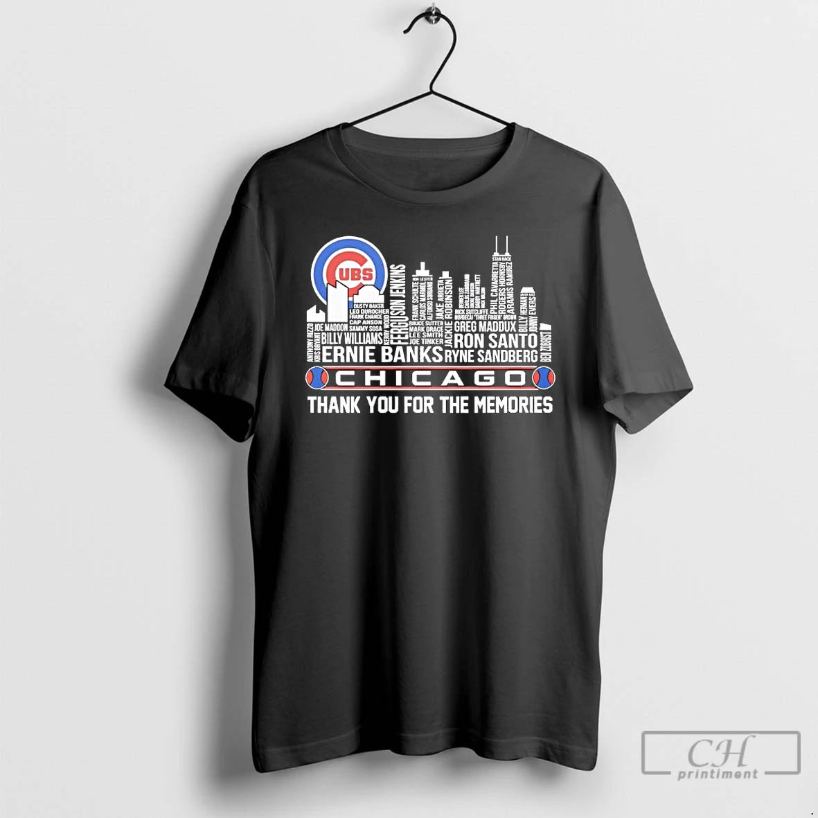 Classic Skyline Player Names Chicago Cubs Thank You For The Memories