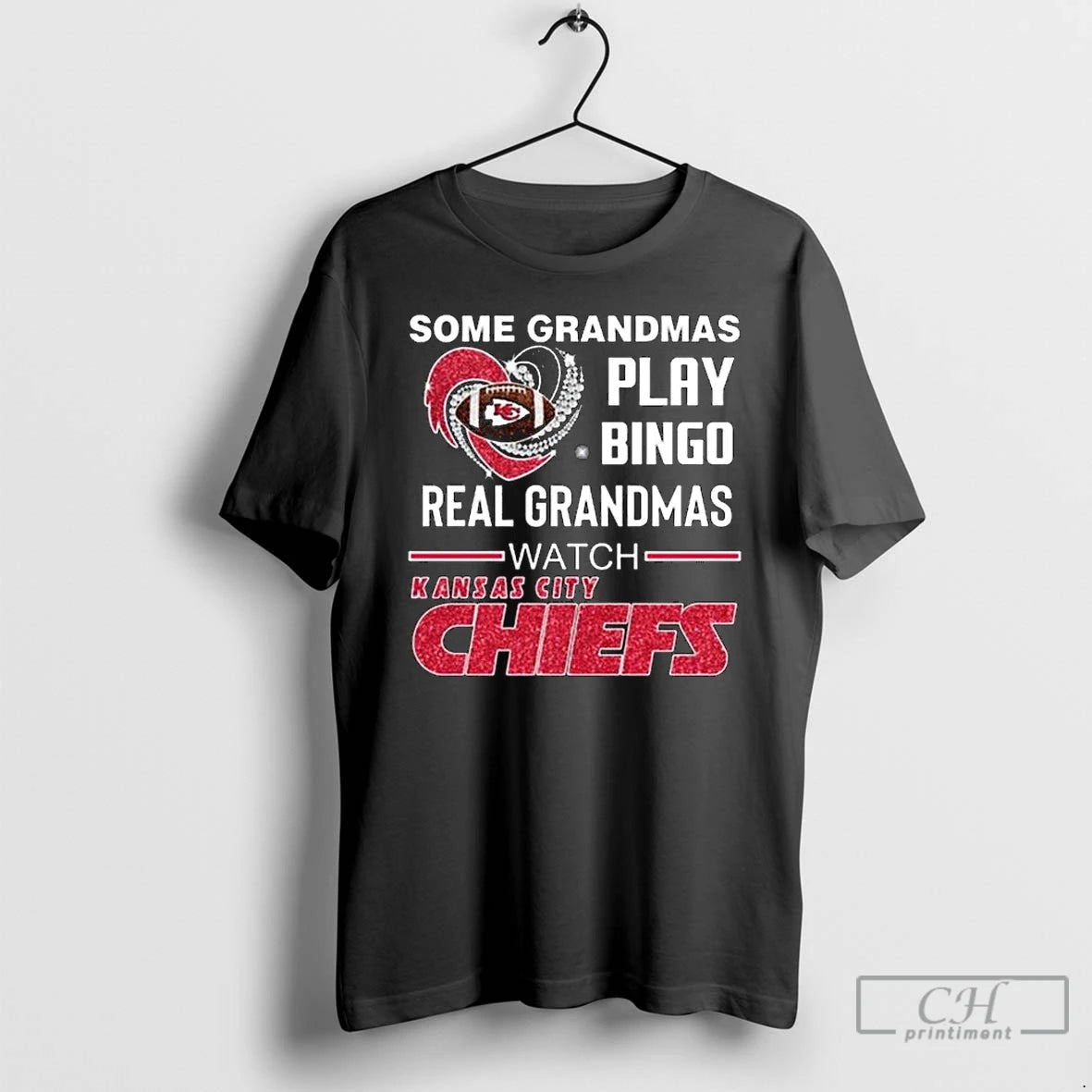 Classic Some Grandmas Play Bingo Real Grandmas Watch Kansas City Chiefs Diamond Heart 2025 Long - clothing by TeeHivey.com
