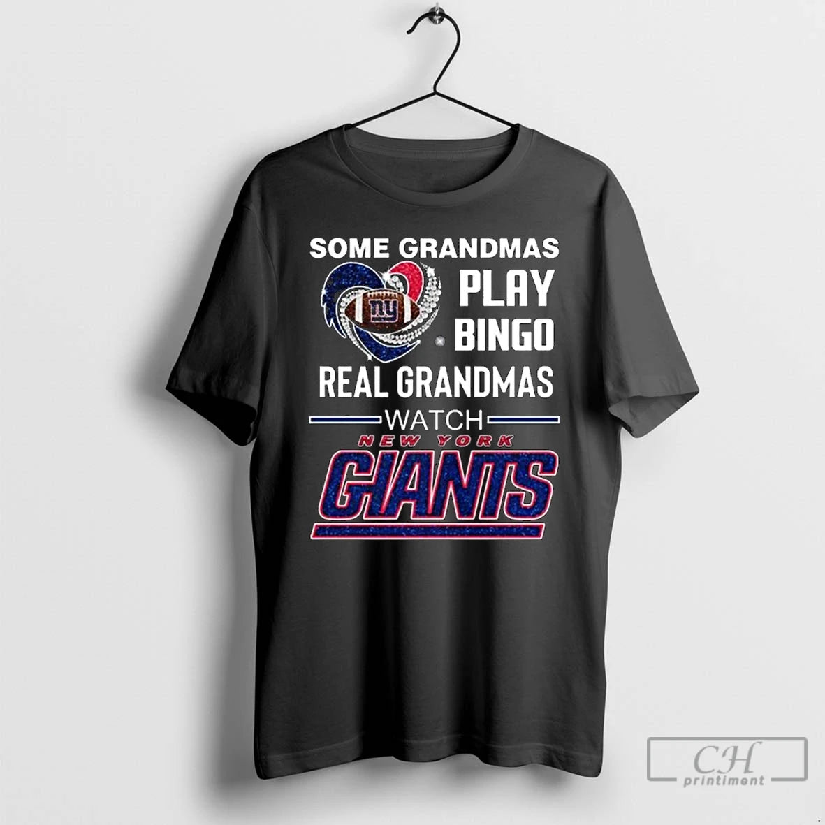 Classic Some Grandmas Play Bingo Real Grandmas Watch New York Giants Diamond Heart 2025 Long - clothing by TeeHivey.com