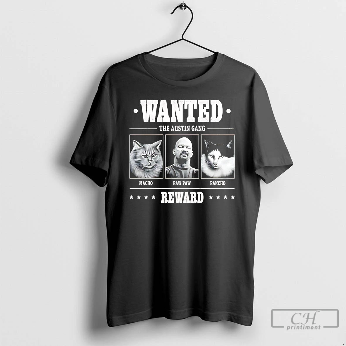 Classic Steve Austin Wanted The Austin Gang - clothing by TeeHivey.com