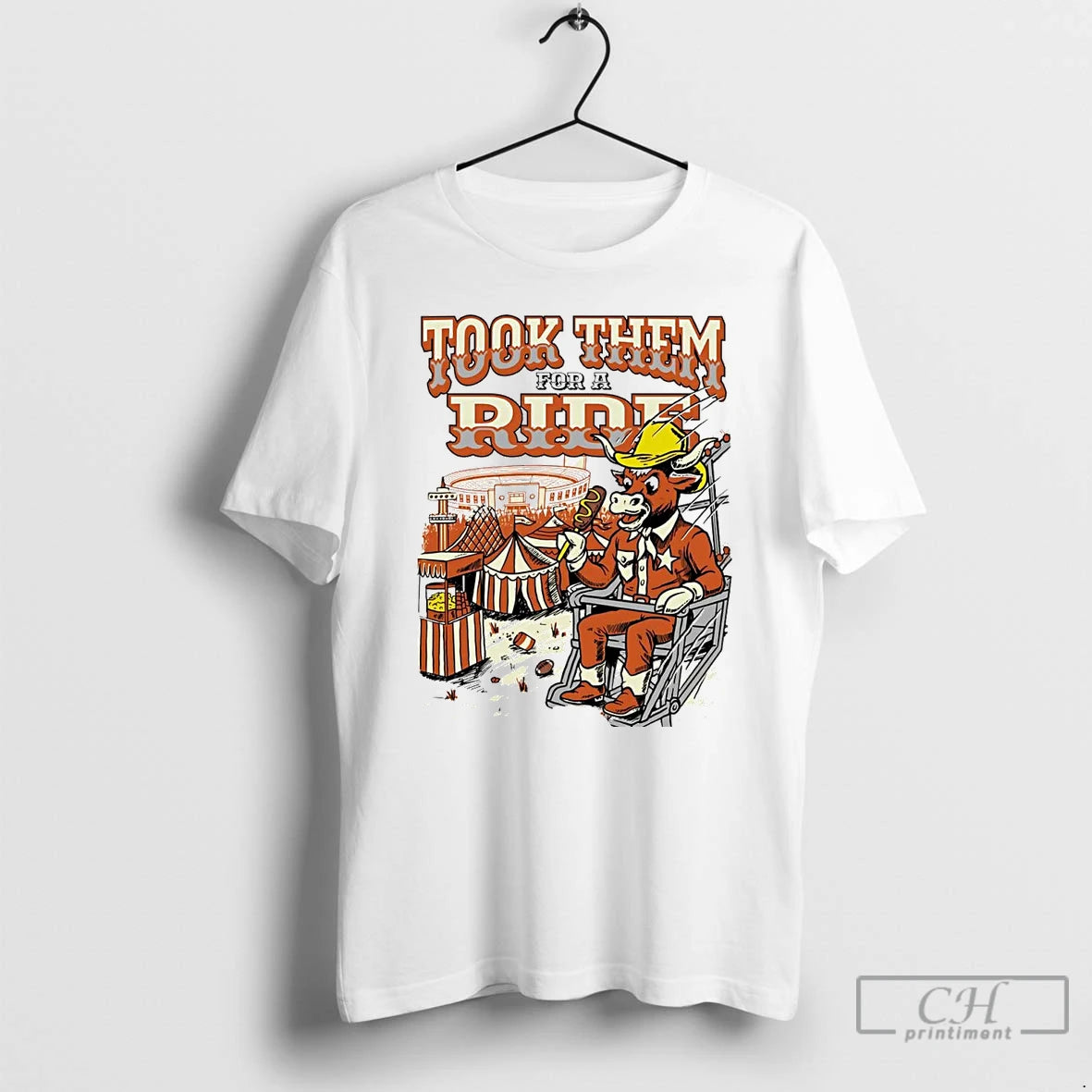 Classic Texas Longhorns Took Them For A Ride Mascot T Shirts - clothing by TeeHivey.com