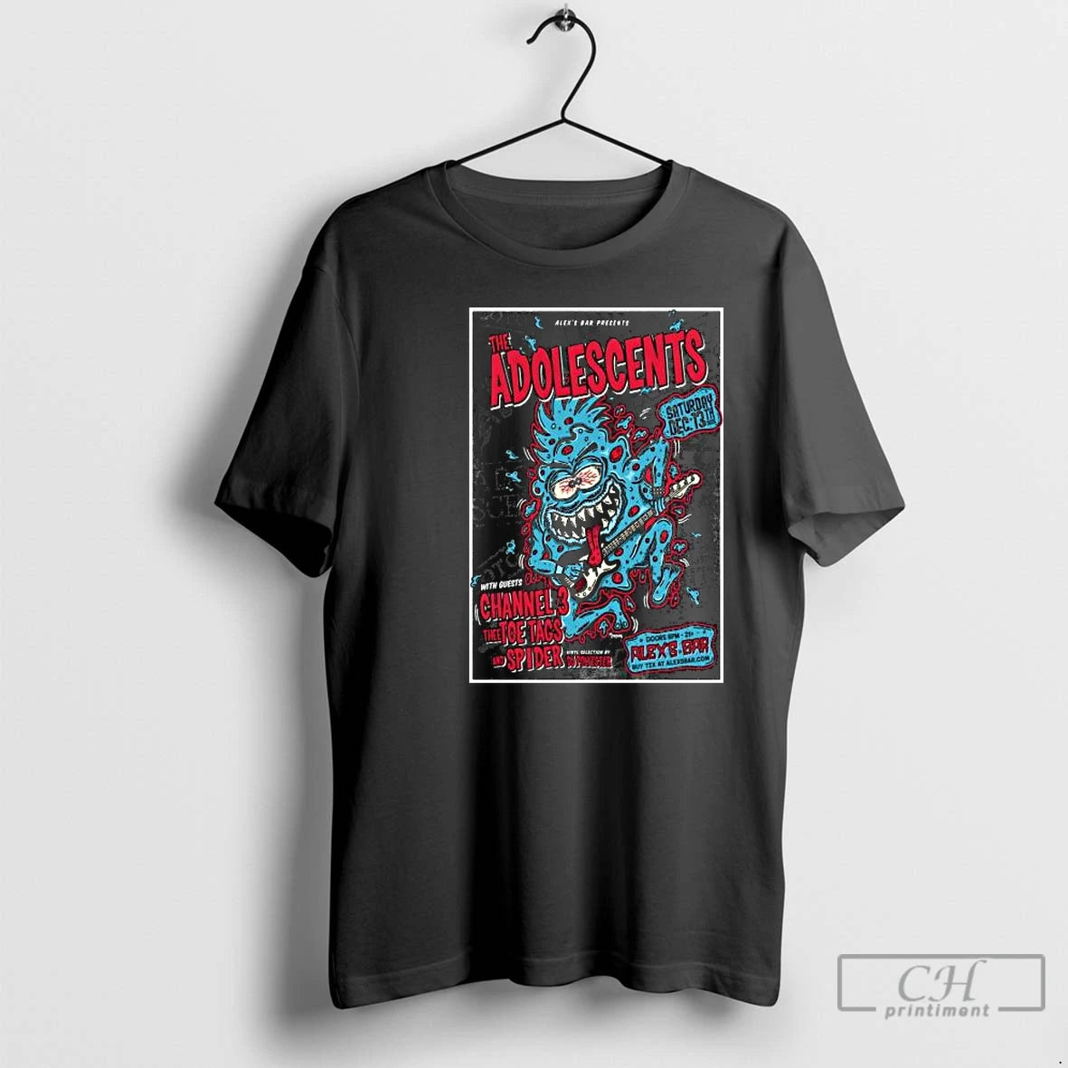 Classic The Adolescents Merch Long Beach Ca December 13 2025 Circle Black T Shirts Sweater - clothing by TeeHivey.com