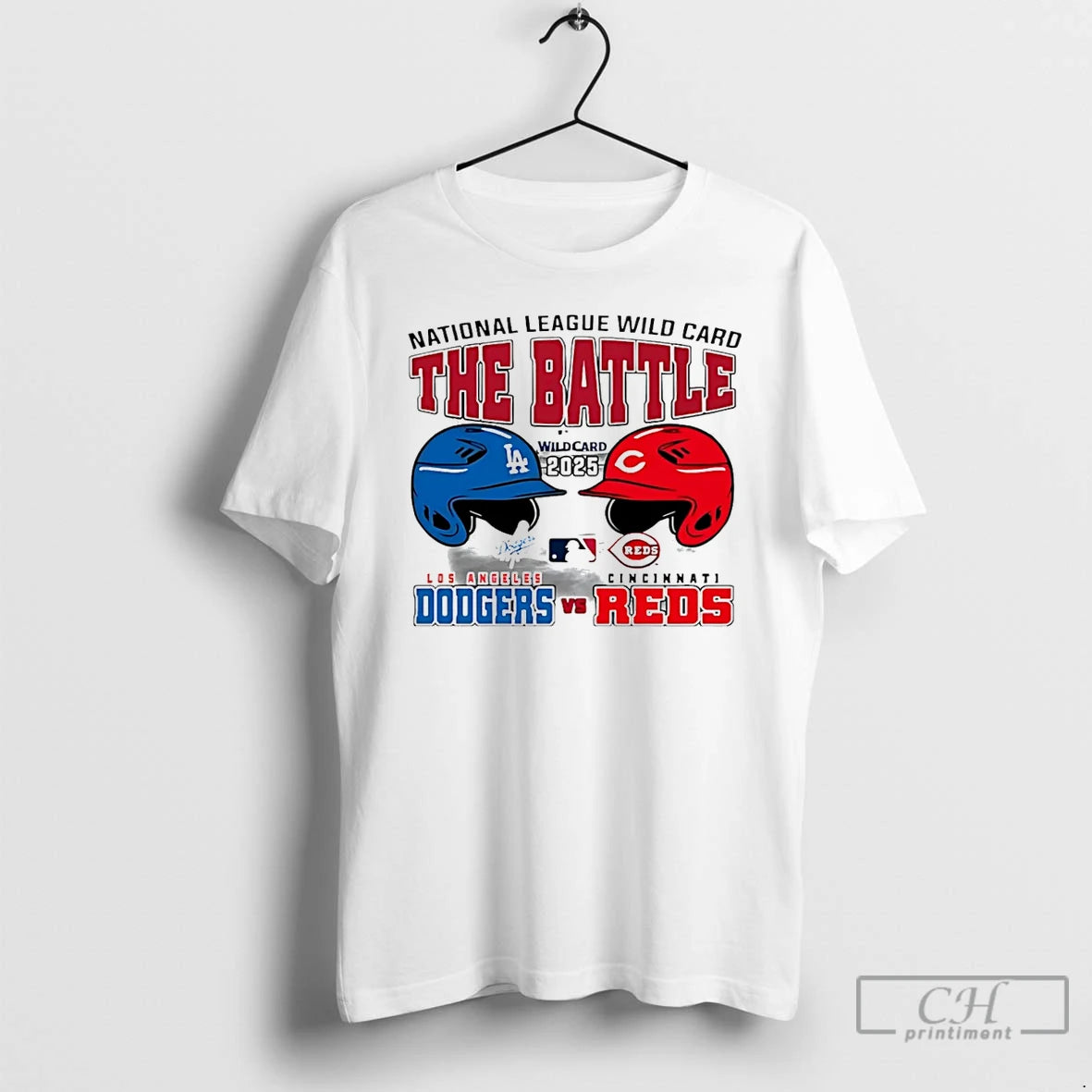 Classic The Battle Los Angeles Dodgers Vs Cincinnati Reds 2025 Mlb Nl Wild Card Matchup - clothing by TeeHivey.com