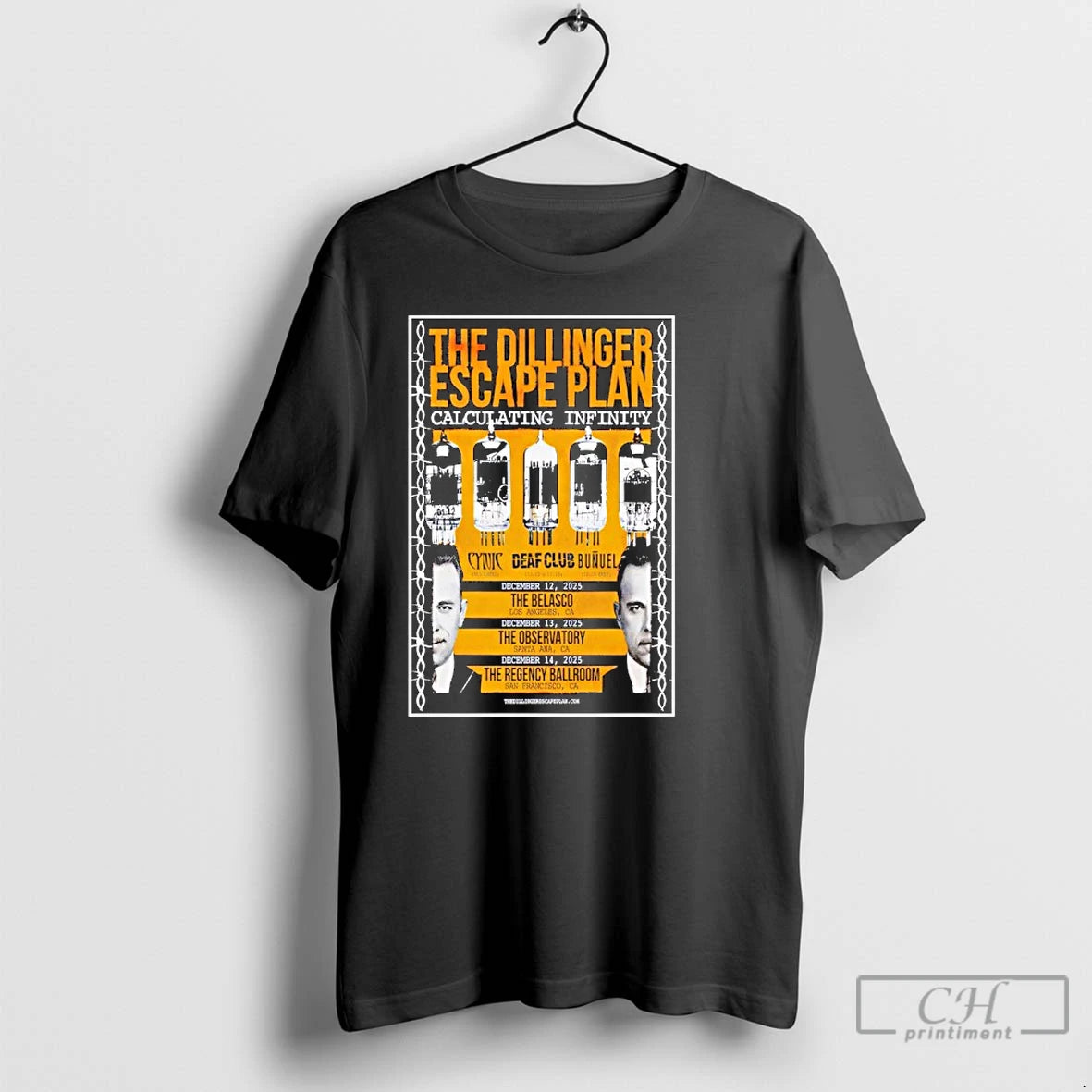 Classic The Dillinger Escape Plan Ca December 12 14 2025 T Shirts - clothing by TeeHivey.com