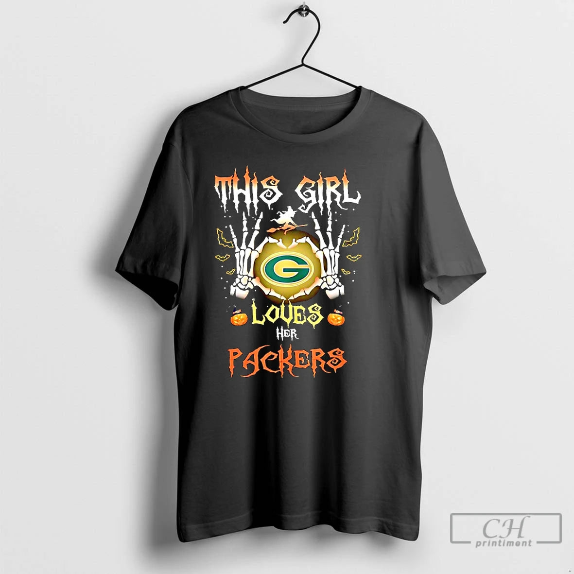 Classic This Girl Loves Her Green Bay Packer Halloween T Shirts - clothing by TeeHivey.com