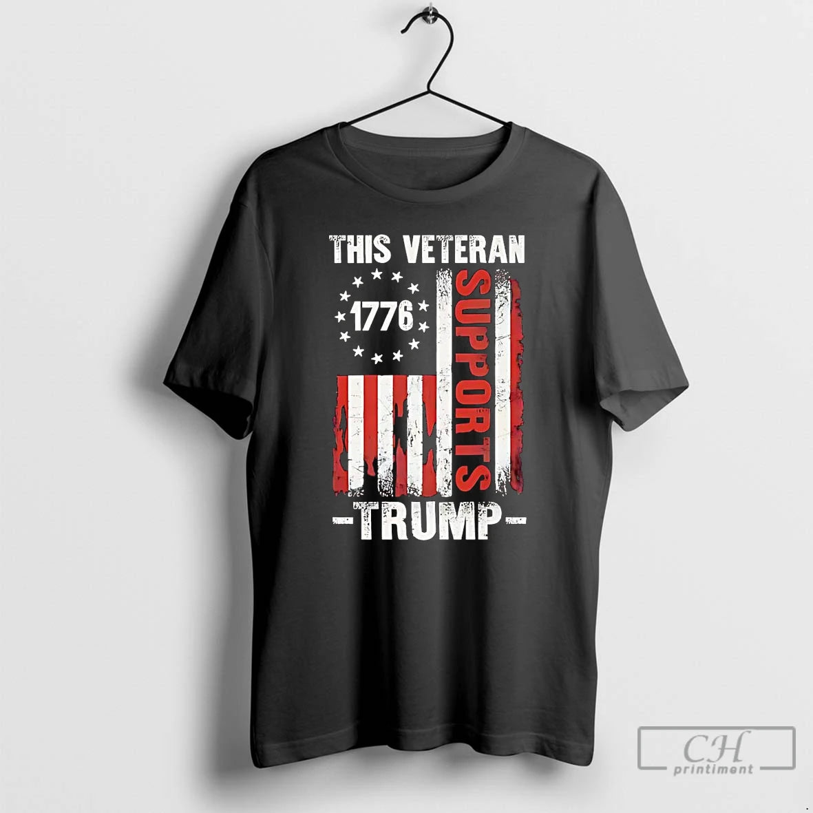 Classic This Veteran Supports Trump T Shirts - clothing by TeeHivey.com