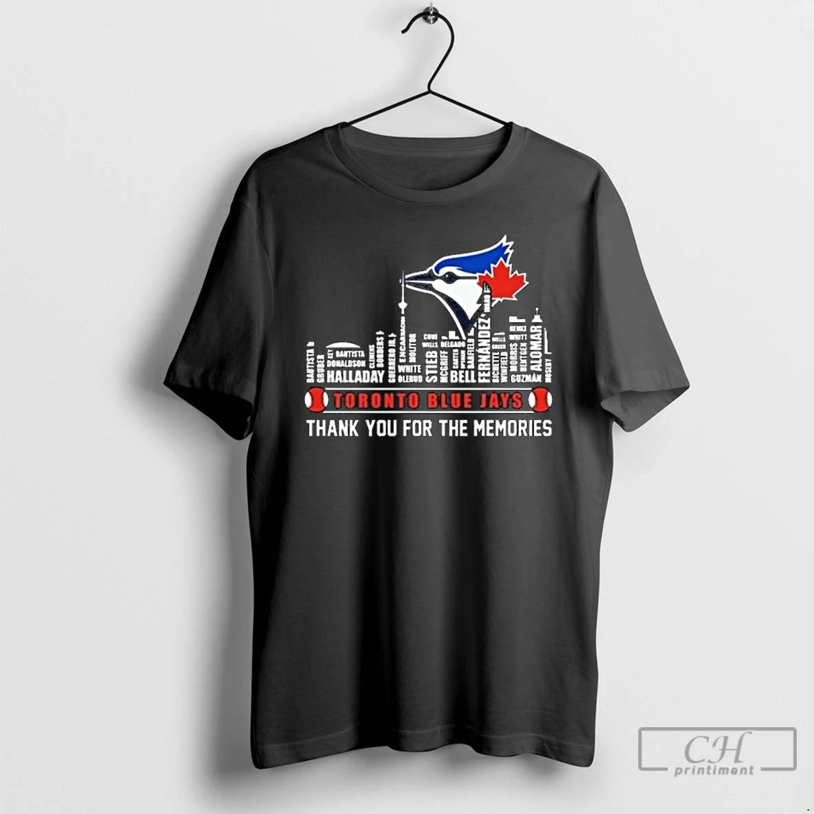 Classic Toronto Blue Jays Skyline Names Thank You For The Memories 2025 Long Sleve - clothing by TeeHivey.com