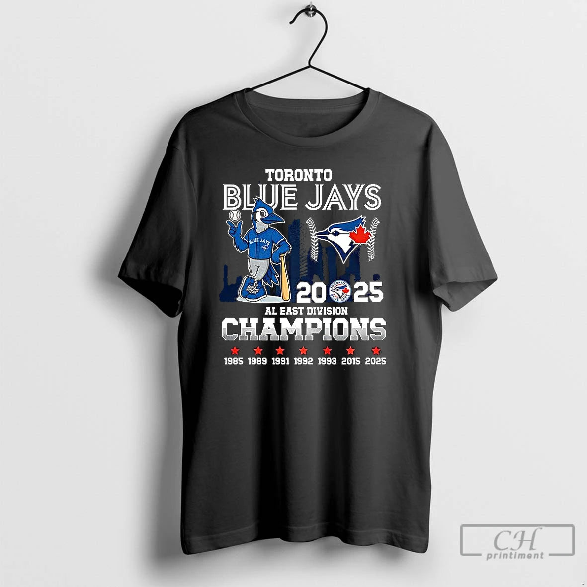 Classic Toronto Blue Jays Baseball Al East Division Champions 2025 Mascot T Shirts - clothing by TeeHivey.com