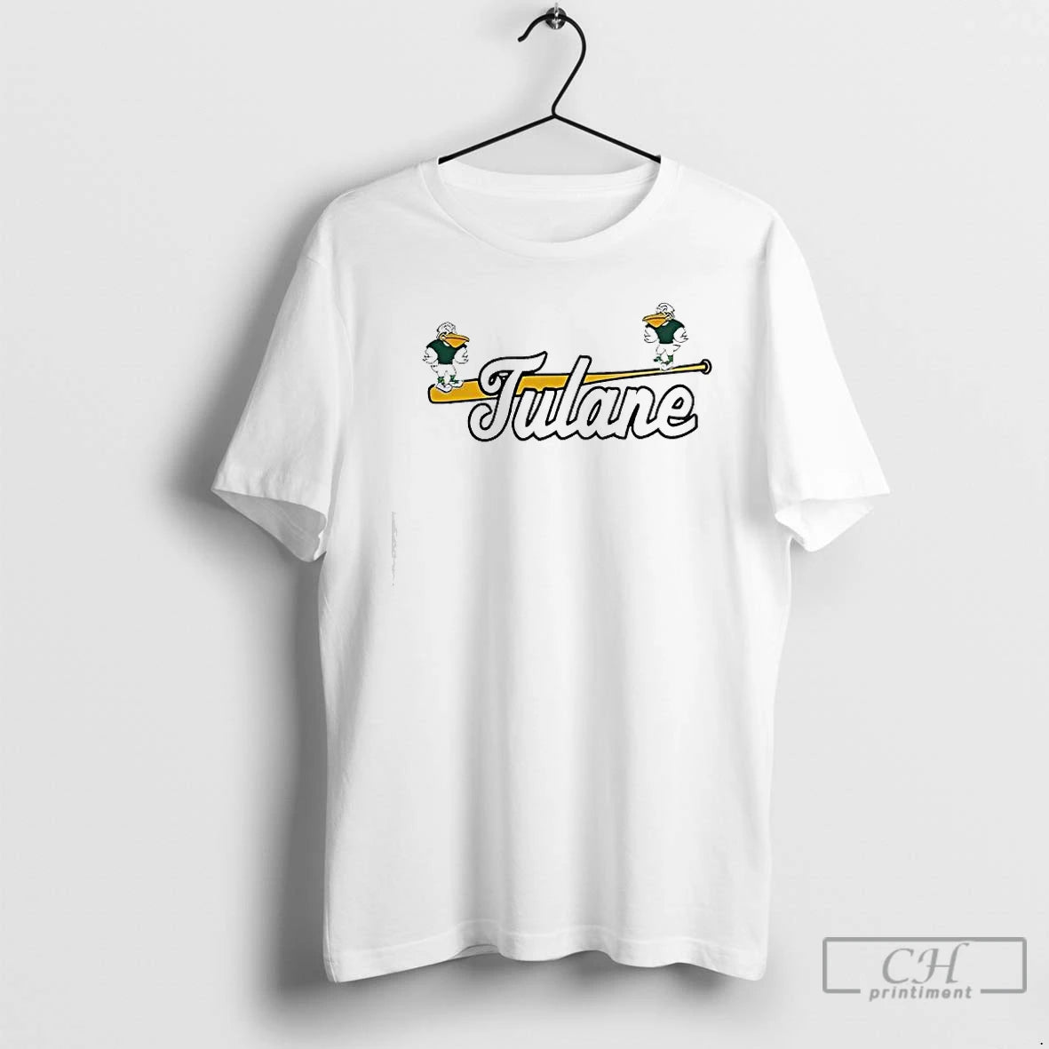 Classic Tulane Baseball Sluggerbird Mascot - clothing by TeeHivey.com