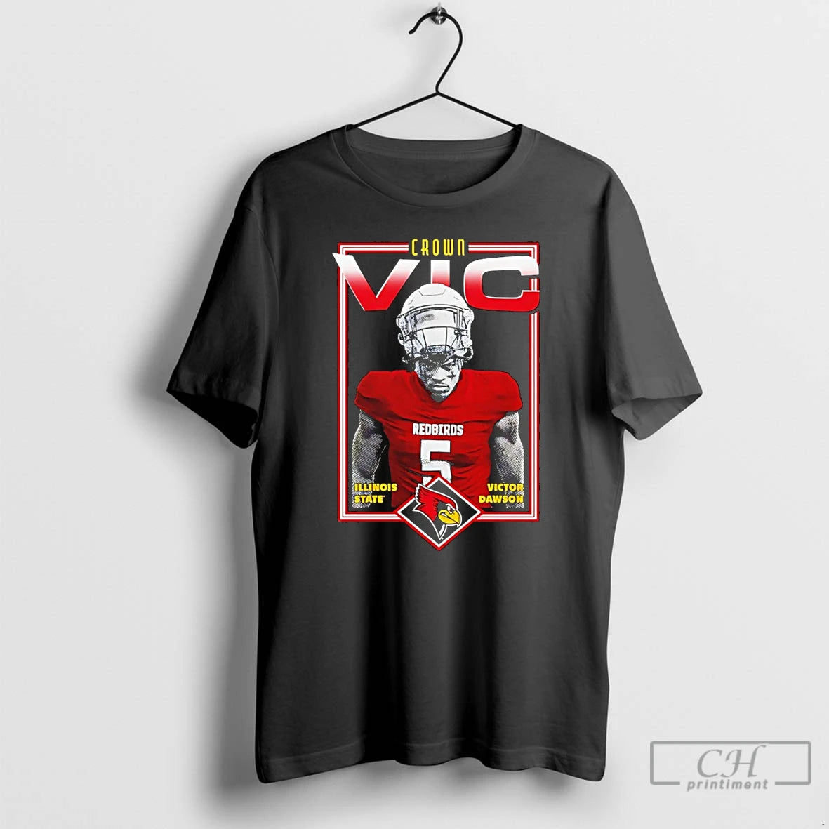 Classic Victor Dawson Illinois State Football Portrait - clothing by TeeHivey.com