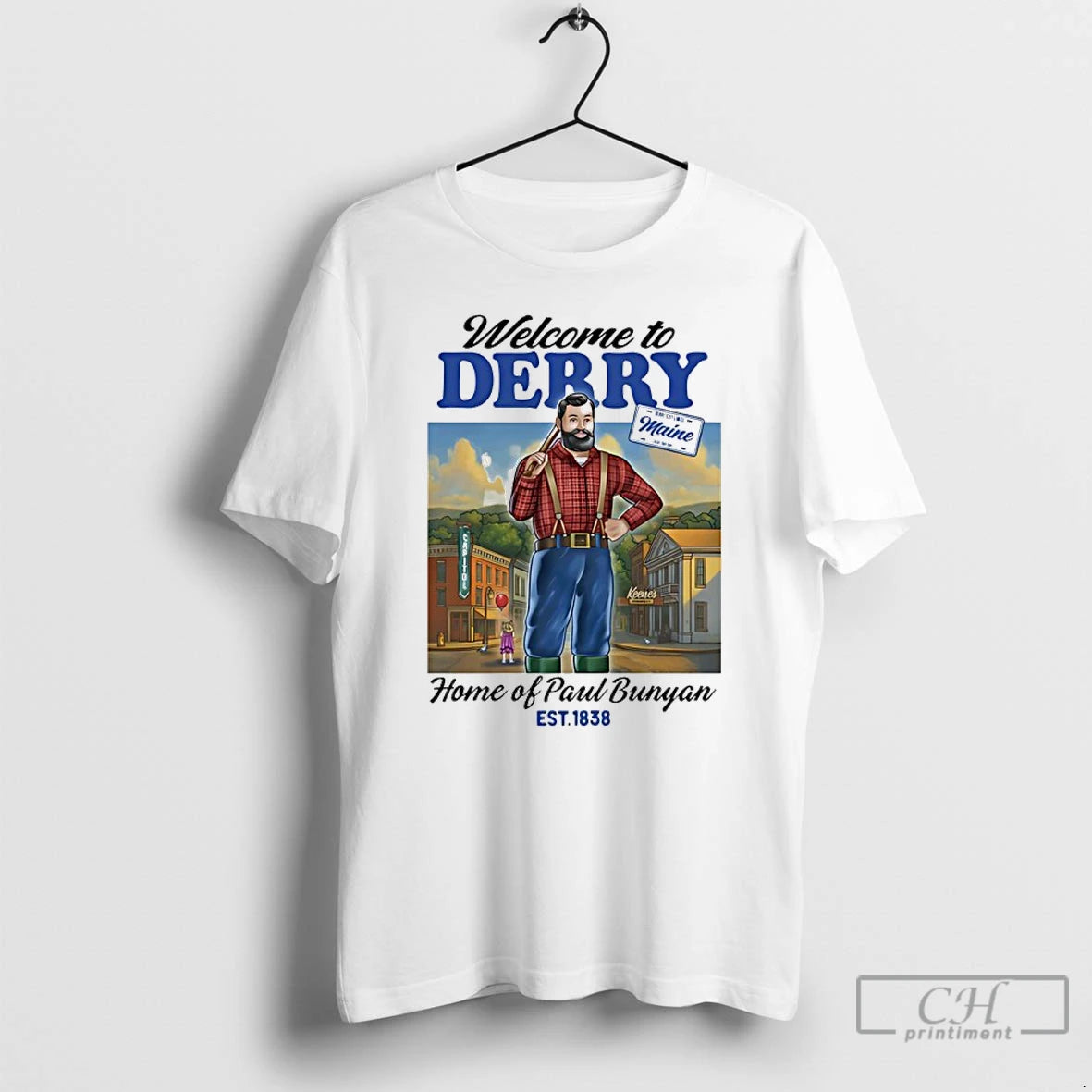 Classic Welcome To Derry Home Of Paul Bunyan Est 1838 - clothing by TeeHivey.com