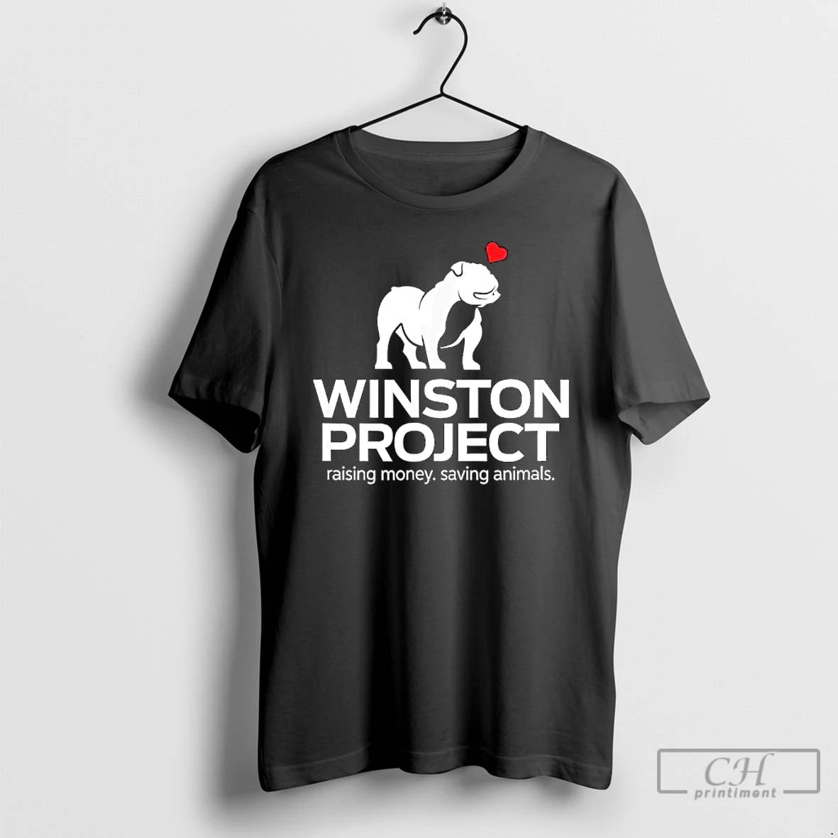 Classic Winston Project Bulldog Raising Money Saving Animals - clothing by TeeHivey.com