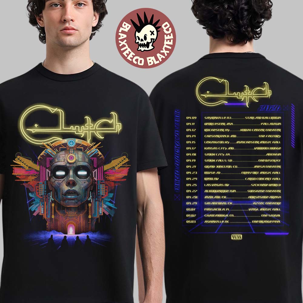 Clutch Suffer No Evil Tour 2026 Merch With Dates Back Two Sided T-Shirt