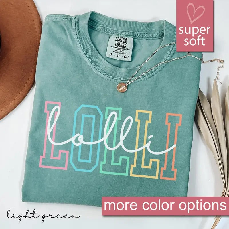 Comfort Colors Lolli Shirt, Cute Lolli Shirt, Gift for Lolli, Grandma Gift - clothing by TeeHivey.com