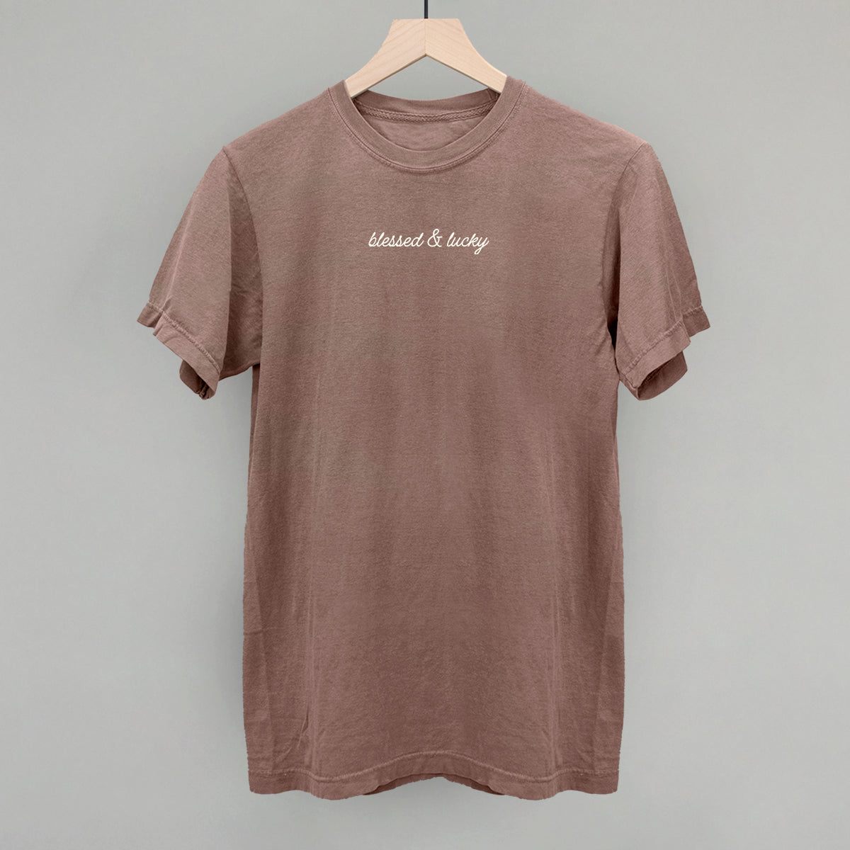 Blessed & Lucky Script - clothing by TeeHivey.com (Image 5)