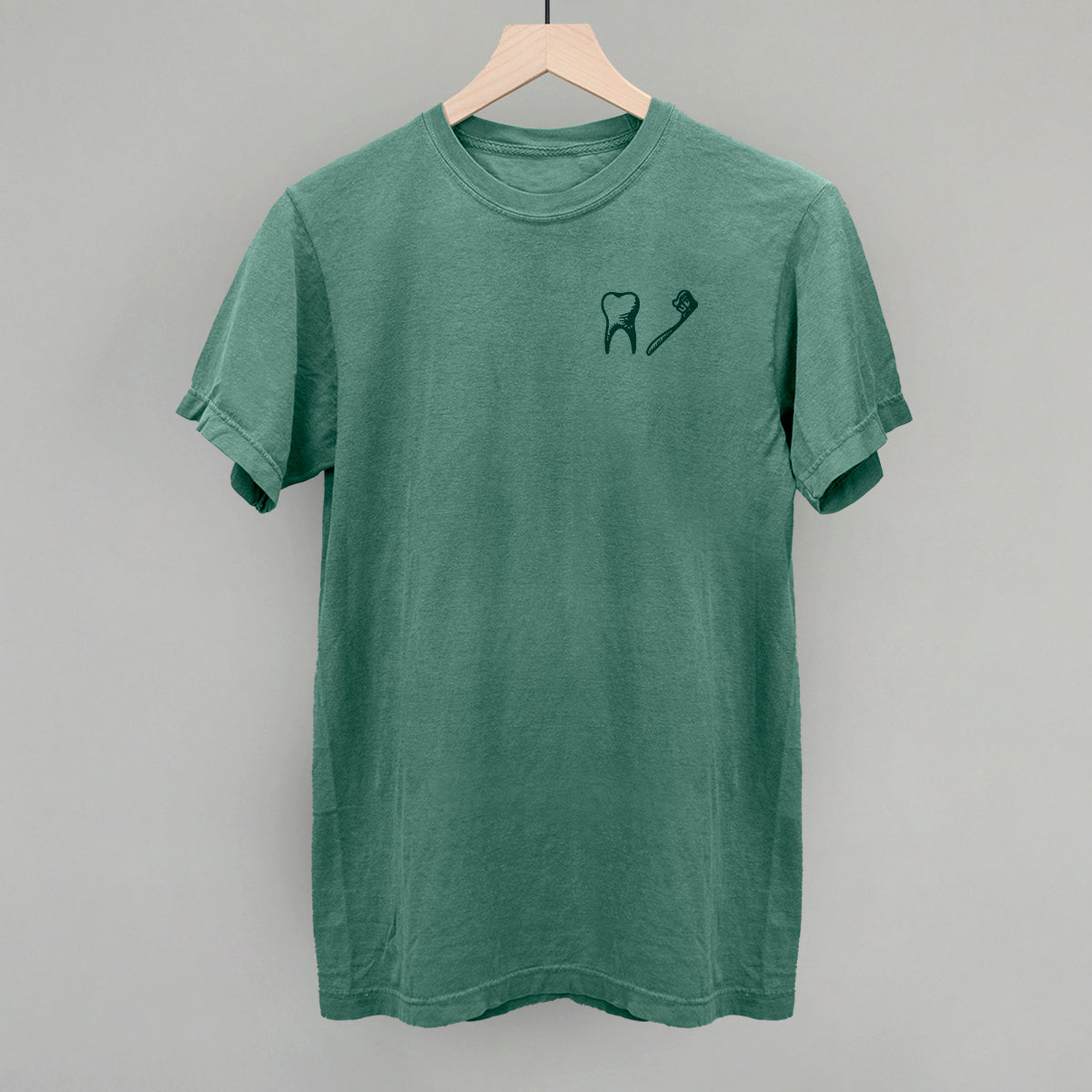 Tooth + Toothbrush (Left Chest) - clothing by TeeHivey.com (Image 5)