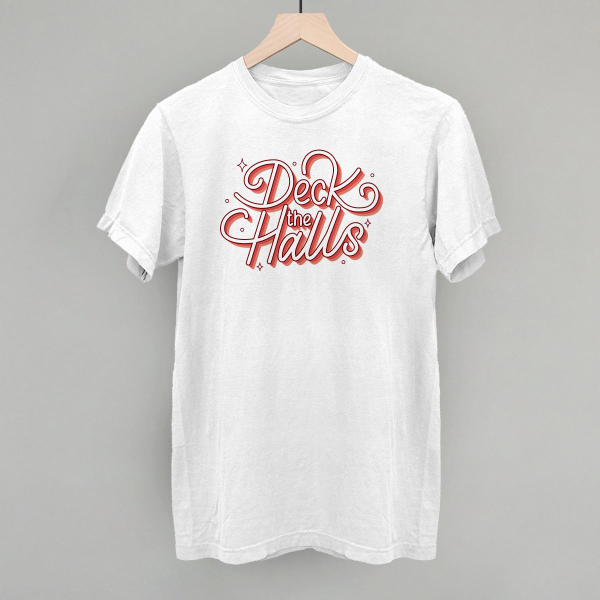 Deck The Halls Sparkle Script (Red) - clothing by TeeHivey.com (Image 5)
