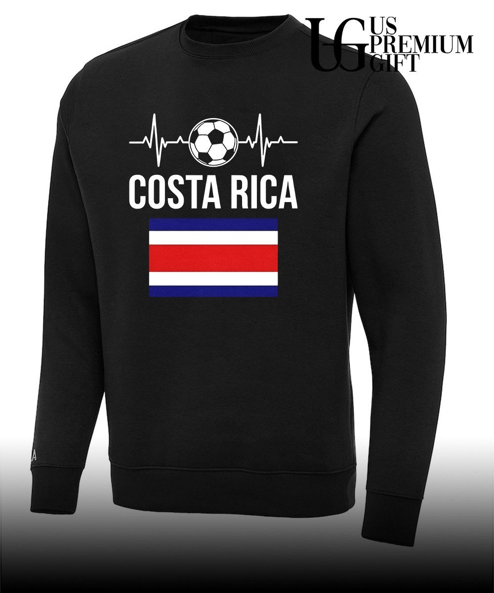 Costa Rica Football Heartbeat Soccer heartbeat flag shirt