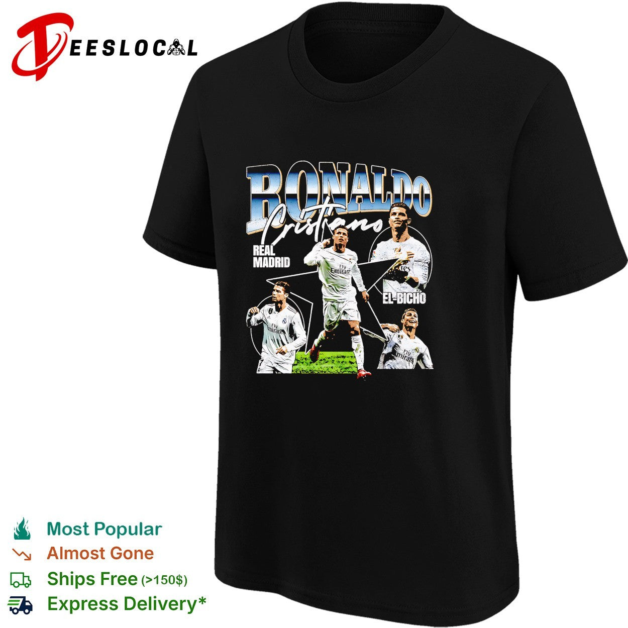 Cristiano Ronaldo Real Madrid El Bicho portrait shirt