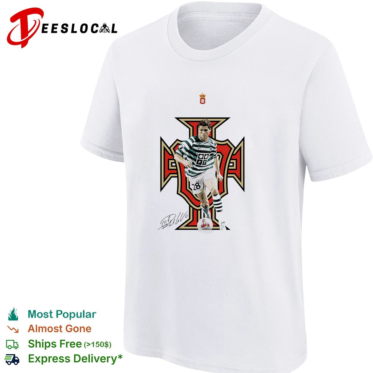 Cristiano Ronaldo Sporting CP vintage signature shirt