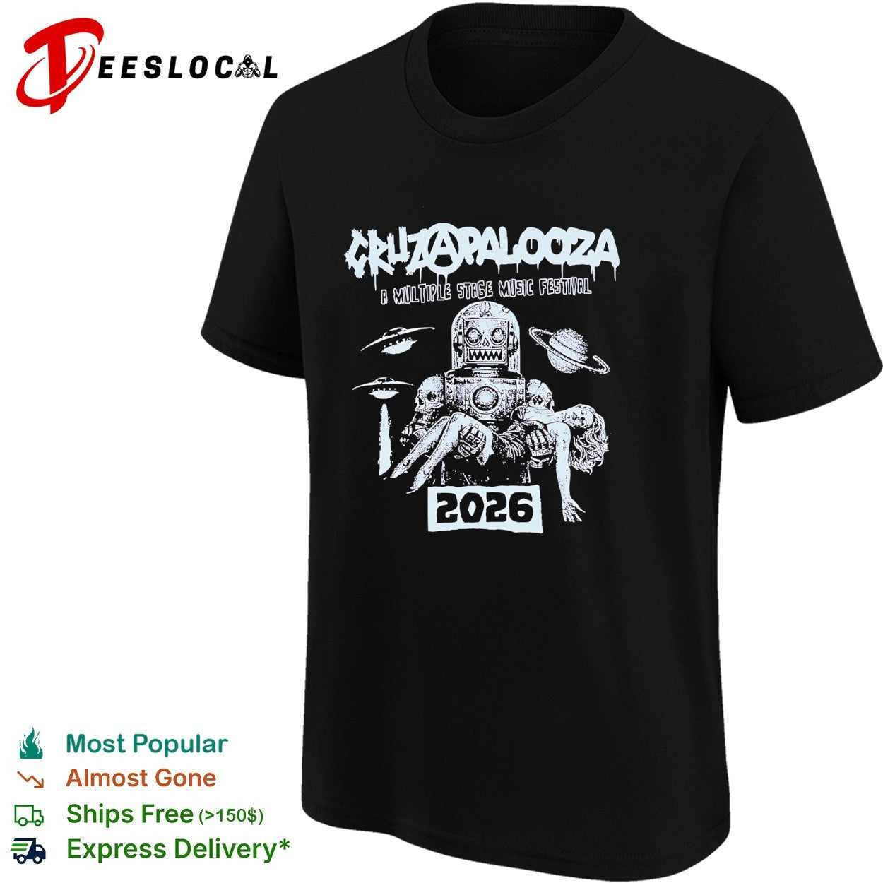 Cruzapalooza a multiple stage music festival 2026 shirt