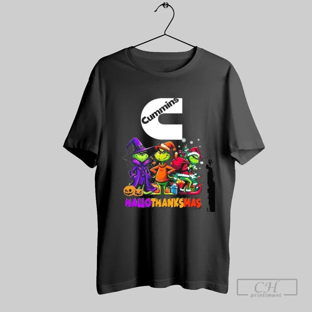 Cummins The Grinch Hallothanksmas 2025 - clothing by TeeHivey.com